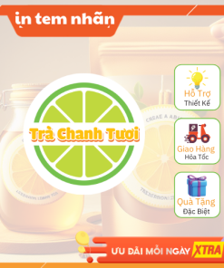 Tem nhãn sản phẩm trà chanh túi zip